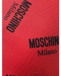 Cravate en soie imprimée rouge Moschino