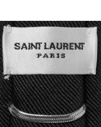 Cravate en soie noire Saint Laurent