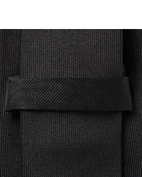 Cravate en soie noire Alexander McQueen