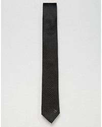 Cravate en soie noire Calvin Klein