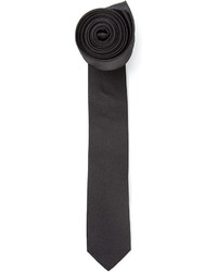 Cravate en soie noire Diesel