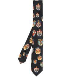Cravate en soie noire Dolce & Gabbana