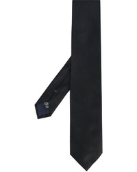 Cravate en soie noire Ermenegildo Zegna