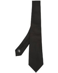 Cravate en soie noire Giorgio Armani