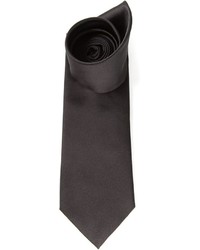 Cravate en soie noire Gucci