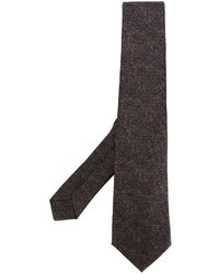 Cravate en soie noire Kiton