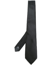 Cravate en soie noire Lanvin