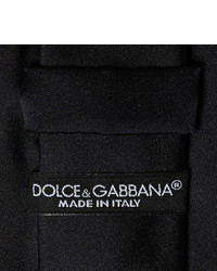 Cravate en soie noire Dolce & Gabbana
