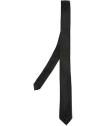 Cravate en soie noire Saint Laurent