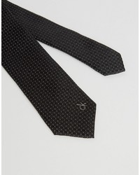 Cravate en soie noire Calvin Klein