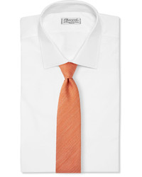Cravate en soie orange Charvet