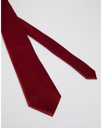 Cravate en soie rouge Asos