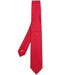 Cravate en soie rouge Brioni