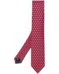 Cravate en soie rouge Ermenegildo Zegna