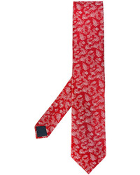 Cravate en soie rouge Lanvin