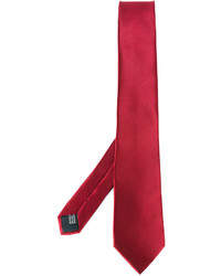 Cravate en soie rouge Lanvin