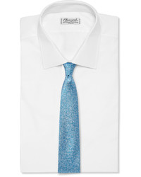 Cravate en soie tressée bleu clair Richard James