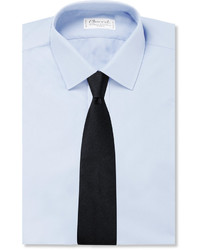Cravate en soie tressée bleu marine Charvet