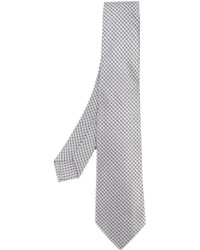 Cravate en soie tressée grise Kiton