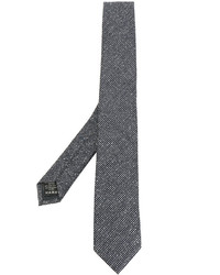 Cravate en soie tressée grise Z Zegna