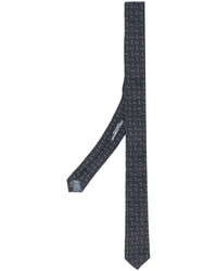 Cravate en soie tressée noire Dolce & Gabbana