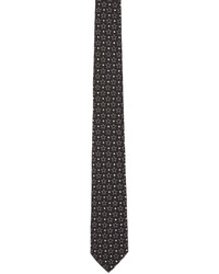 Cravate en soie tressée noire Givenchy