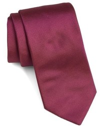 Cravate en soie tressée pourpre