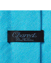 Cravate en soie turquoise Charvet