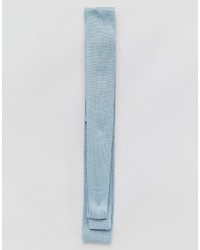 Cravate en tricot bleu clair Asos