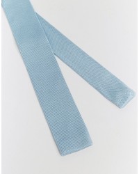 Cravate en tricot bleu clair Asos