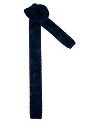 Cravate en tricot bleu marine Asos