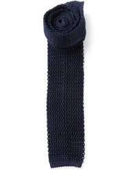 Cravate en tricot bleu marine DSQUARED2