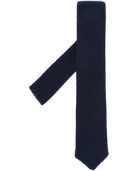 Cravate en tricot bleu marine Eleventy