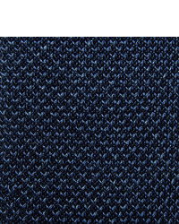 Cravate en tricot bleu marine