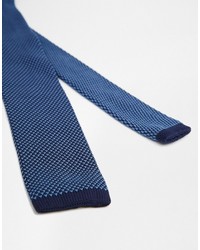 Cravate en tricot bleu marine Ted Baker