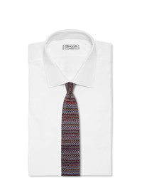 Cravate en tricot bordeaux Missoni