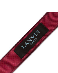 Cravate en tricot bordeaux Lanvin