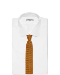Cravate en tricot dorée Rubinacci