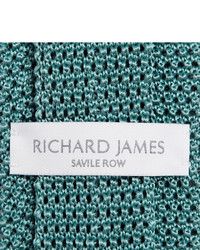 Cravate en tricot gris foncé Richard James