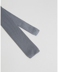 Cravate en tricot grise