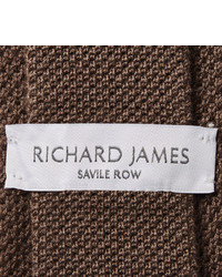Cravate en tricot marron Richard James