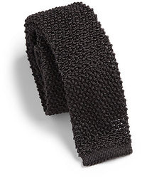 Cravate en tricot noire