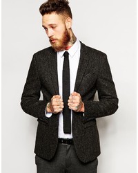 Cravate en tricot noire Asos