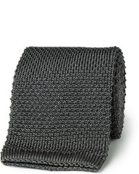 Cravate en tricot noire Brioni