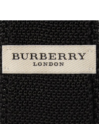 Cravate en tricot noire Burberry