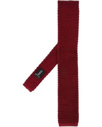 Cravate en tricot rouge