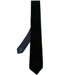 Cravate en velours bleu marine Lanvin