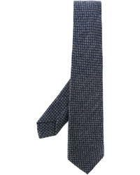 Cravate géométrique bleu marine Barba