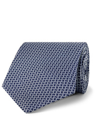 Cravate géométrique bleu marine Dunhill