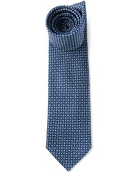 Cravate géométrique bleue Brioni